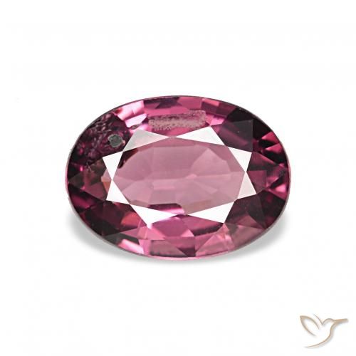 Grenat Rhodolite Pourpre foncé naturelle ovale, 0.79 ct, VS-SI