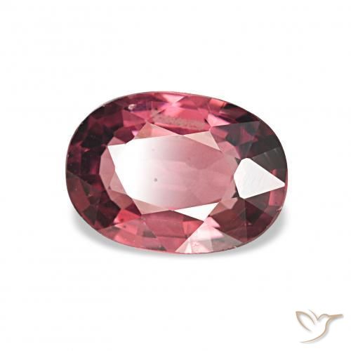 Grenat Rhodolite Pourpre de baie naturelle Coupe ovale, 1.08 ct, VS