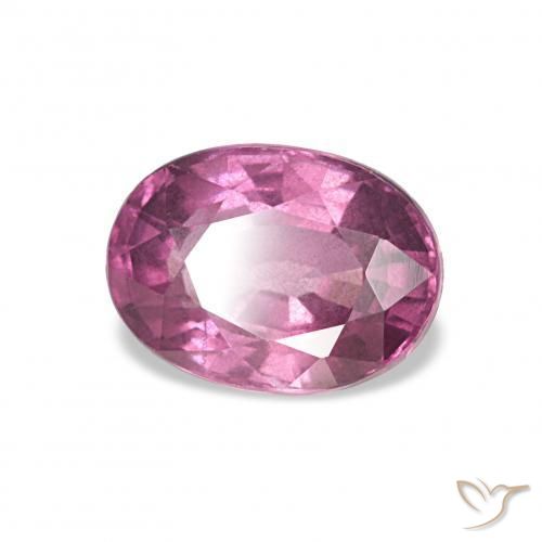 Grenat Rhodolite Violet rougeâtre naturelle ovale, 1.16 ct, VS