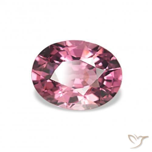 Grenat Rhodolite Rouge léger naturelle Coupe ovale, 0.98 ct, VVS-VS