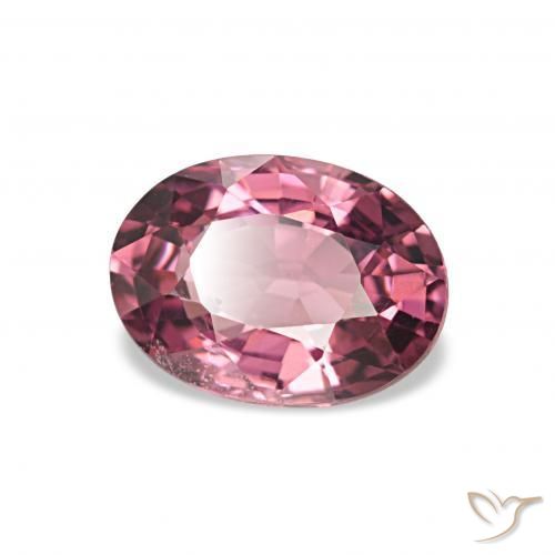 Grenat Rhodolite Rose moyen naturelle ovale, 1.05 ct, VVS-VS
