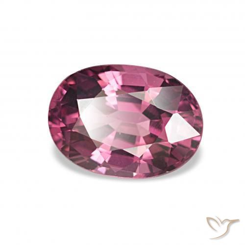 Grenat Rhodolite Pourpre moyen naturelle ovale, 1.18 ct, VVS