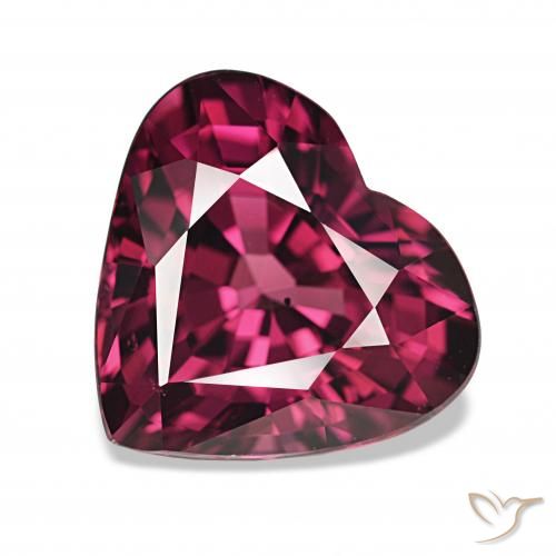 4.57ct Pourpre foncé Grenat Rhodolite, Cœur, VS