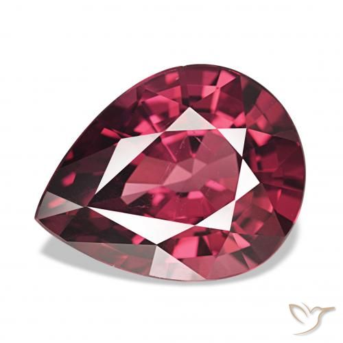 Grenat Rhodolite Violet rougeâtre naturelle En forme de poire, 4.78 ct, VS