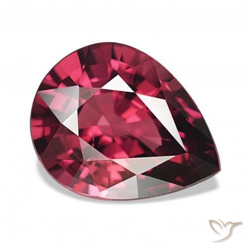 Grenat Rhodolite Violet rougeâtre naturelle En forme de poire, 4.78 ct, VS