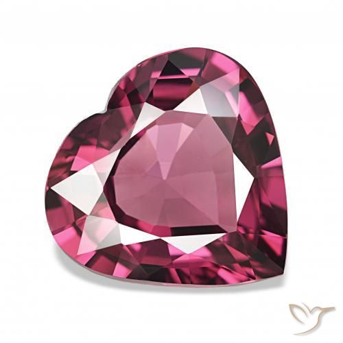 Grenat Rhodolite Violet foncé naturelle Cœur, 4.88 ct, VS