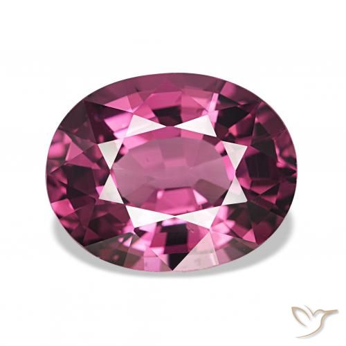 Grenat Rhodolite Pourpre foncé naturelle ovale, 4.44 ct, VS