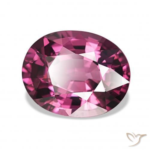 Grenat Rhodolite Pourpre foncé naturelle ovale, 4.44 ct, VS
