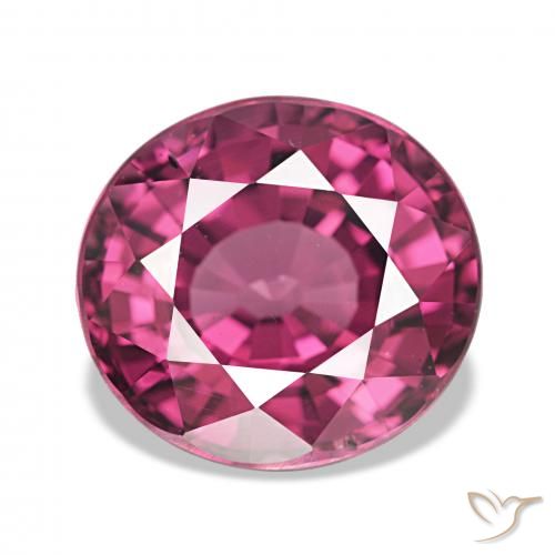 Grenat Rhodolite Pourpre moyen naturelle ovale, 4.73 ct, VVS-VS