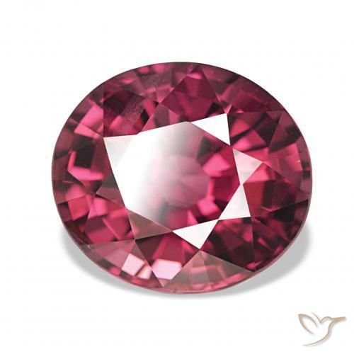Grenat Rhodolite Violet rougeâtre naturelle ovale, 4.24 ct, VS