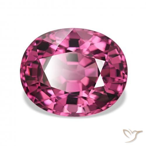 Grenat Rhodolite Pourpre de baies roses naturelle ovale, 4.27 ct, VS