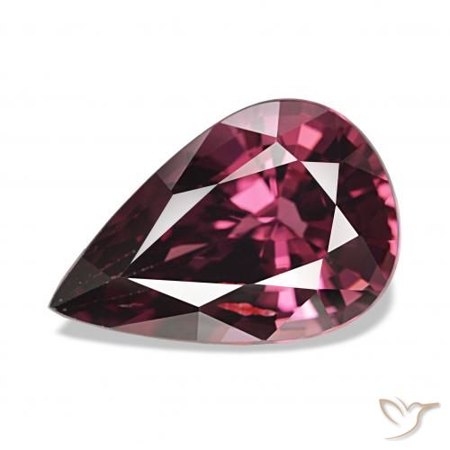 4.05ct Violet foncé Grenat Rhodolite, En forme de poire, VS