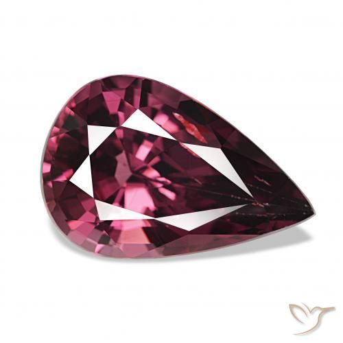 Grenat Rhodolite Violet foncé naturelle En forme de poire, 4.05 ct, VS