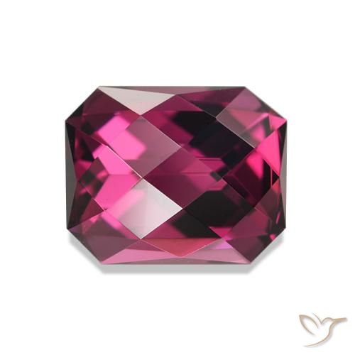 Grenat Rhodolite Pourpre moyen naturelle Octogone / coupe Émeraude, 2.32 ct, VS