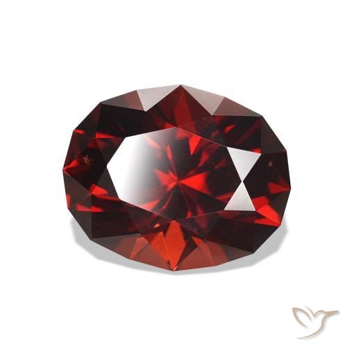 Grenat Rhodolite Rouge foncé naturelle ovale, 2.06 ct, VS