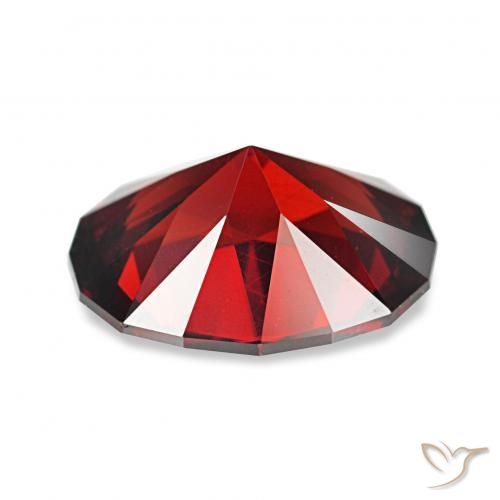 Grenat Rhodolite Rouge foncé naturelle ovale, 2.56 ct, VVS
