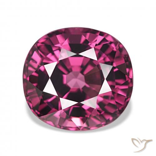 Grenat Rhodolite Medium Dark Reddish-Purple naturelle Coussin, 4.96 ct, VVS