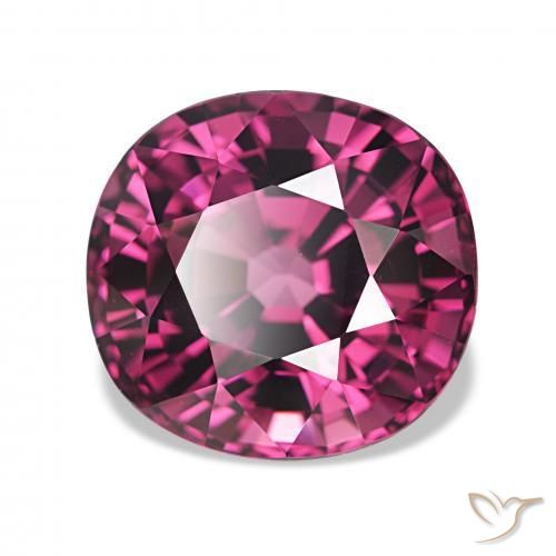 Grenat Rhodolite Medium Dark Reddish-Purple naturelle Coussin, 4.96 ct, VVS