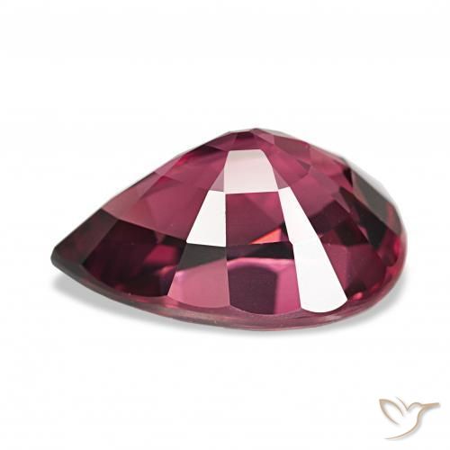 Grenat Rhodolite Rouge framboises naturelle En forme de poire, 4.40 ct, VVS