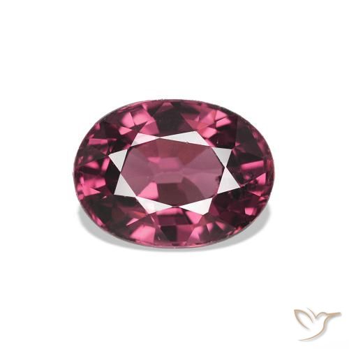 Grenat Rhodolite Rouge Rapberry naturelle ovale, 1.18 ct, VS