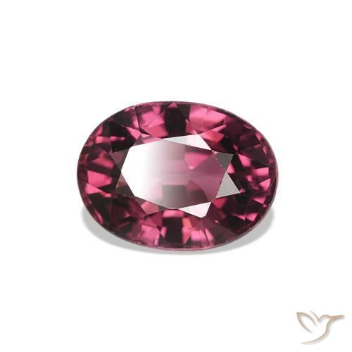 Grenat Rhodolite Rouge Rapberry naturelle ovale, 1.18 ct, VS