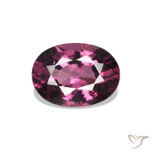 Grenat Rhodolite Pourpre foncé naturelle ovale, 0.99 ct, VS