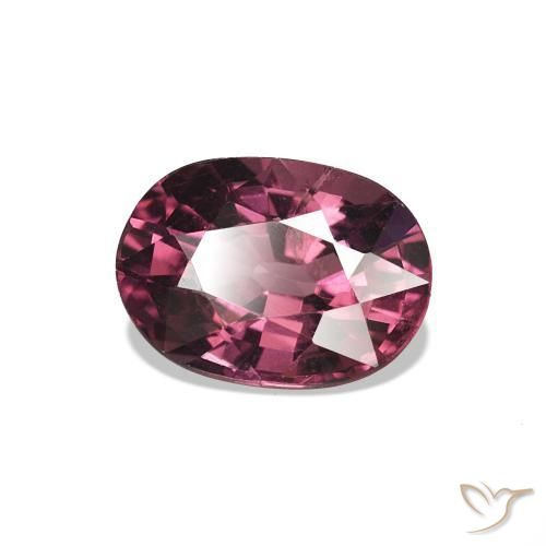 Grenat Rhodolite Medium Dark-Red naturelle Coupe ovale, 1.10 ct, VS
