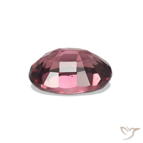 Grenat Rhodolite Rouge écarlate naturelle Coupe ovale, 1.06 ct, VS