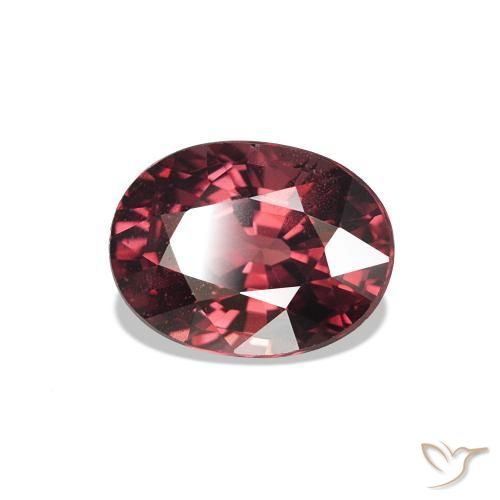 Grenat Rhodolite Rouge moyen naturelle ovale, 1.11 ct, VS