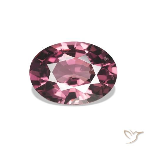 Grenat Rhodolite Pourpre rougeâtre foncé naturelle Coupe ovale, 1.06 ct, VS