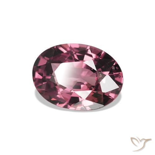 Grenat Rhodolite Pourpre rougeâtre foncé naturelle Coupe ovale, 1.06 ct, VS