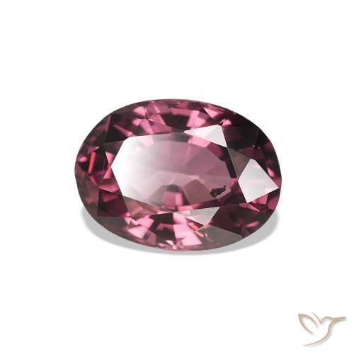 Grenat Rhodolite Ton rouge framboise naturelle Coupe ovale, 1.11 ct, VS