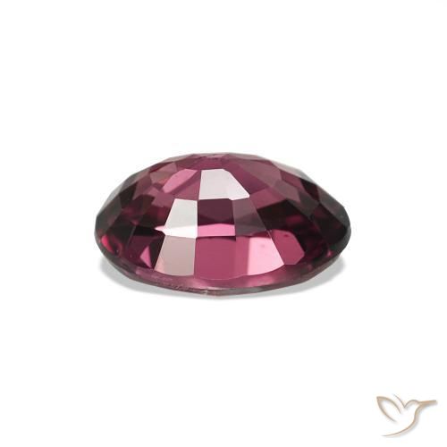 Grenat Rhodolite Violet foncé naturelle ovale, 1.02 ct, VS-SI