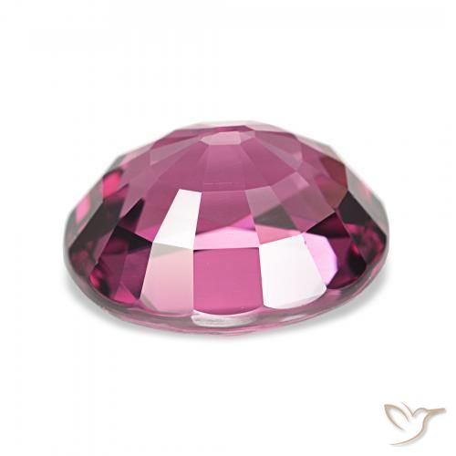 Grenat Rhodolite Pourpre moyen naturelle ovale, 4.36 ct, VVS-VS