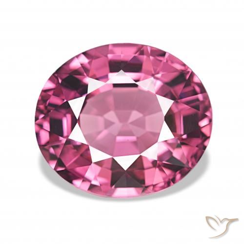 Grenat Rhodolite Violet Rosâtre naturelle ovale, 4.66 ct, VVS-VS