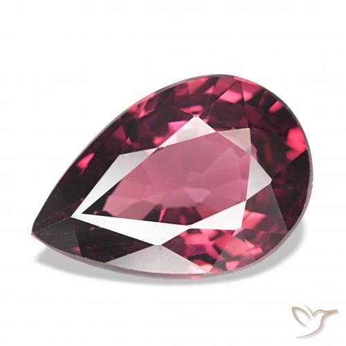 4.62ct Pourpre-Rouge Grenat Rhodolite, En forme de poire, VVS-VS