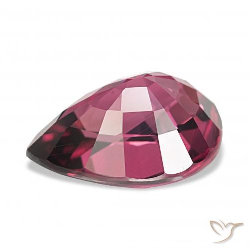 Grenat Rhodolite Magenta profond naturelle En forme de poire, 4.63 ct, VVS-VS