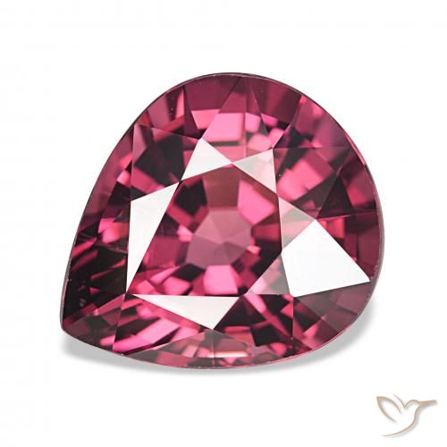 Grenat Rhodolite Pourpre moyen naturelle En forme de poire, 4.07 ct, VVS-VS