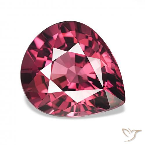 Grenat Rhodolite Pourpre moyen naturelle En forme de poire, 4.07 ct, VVS-VS