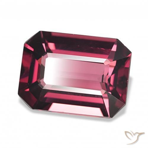 Grenat Rhodolite Magenta profond naturelle Octogone / coupe Émeraude, 4.60 ct, VVS-VS