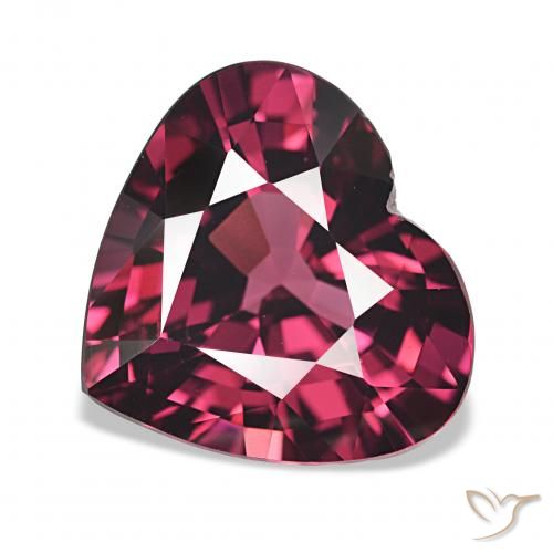 Grenat Rhodolite Violet rougeâtre naturelle Cœur, 4.03 ct, VVS-VS