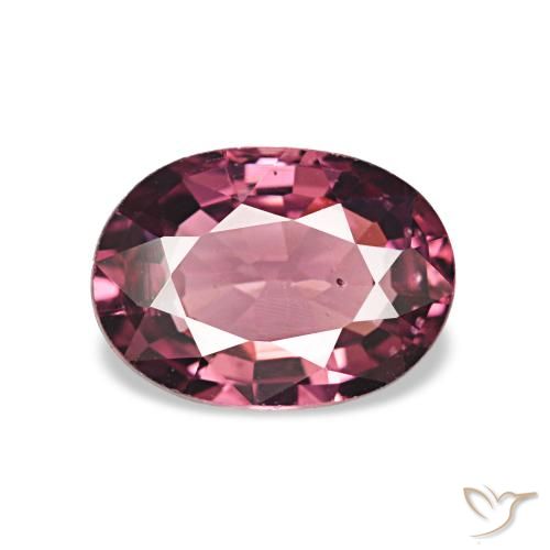 Grenat Rhodolite Pourpre de baie naturelle ovale, 0.98 ct, VVS-VS