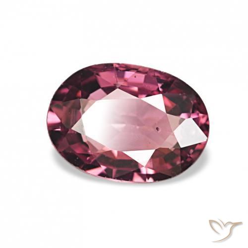 Grenat Rhodolite Pourpre de baie naturelle ovale, 0.98 ct, VVS-VS
