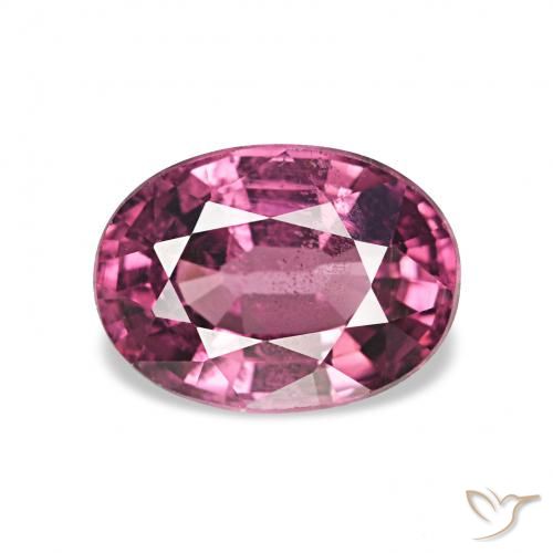 Grenat Rhodolite Pourpre intense naturelle ovale, 1.20 ct, VS
