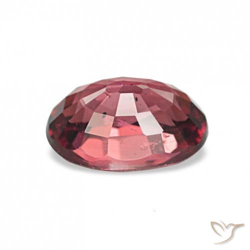 Grenat Rhodolite Rouge écarlate naturelle Coupe ovale, 1.01 ct, VS