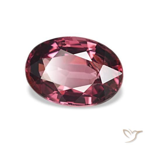 Grenat Rhodolite Rouge moyen naturelle Coupe ovale, 1.05 ct, VS