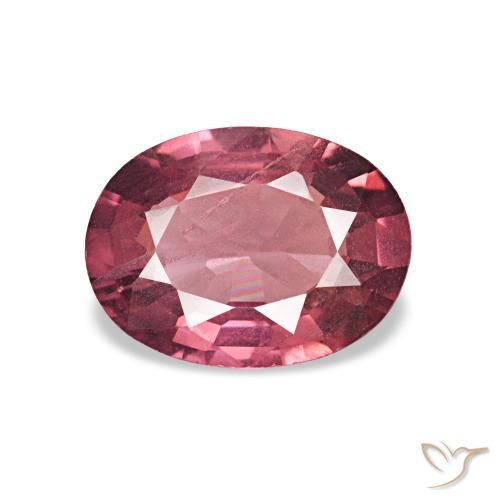 Grenat Rhodolite Rouge foncé naturelle ovale, 0.82 ct, VS