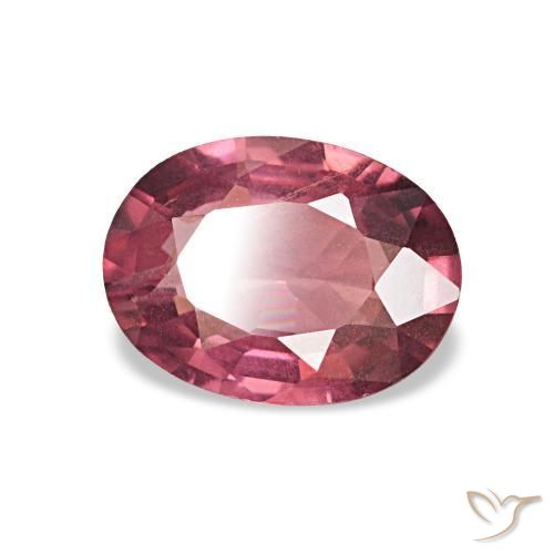 Grenat Rhodolite Rouge foncé naturelle ovale, 0.82 ct, VS