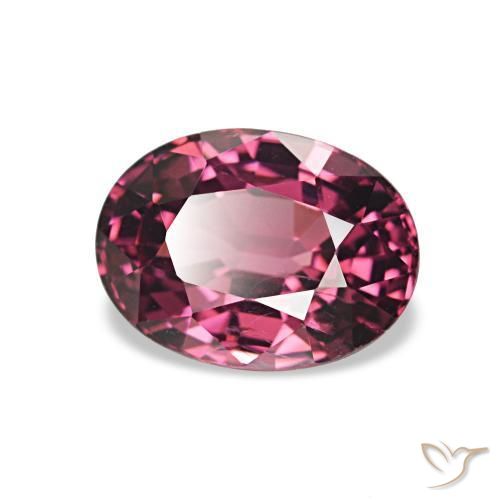 Grenat Rhodolite Rouge Rapberry naturelle ovale, 1.18 ct, VS