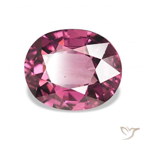 Grenat Rhodolite Rouge Rapberry naturelle ovale, 2.43 ct, VVS-VS